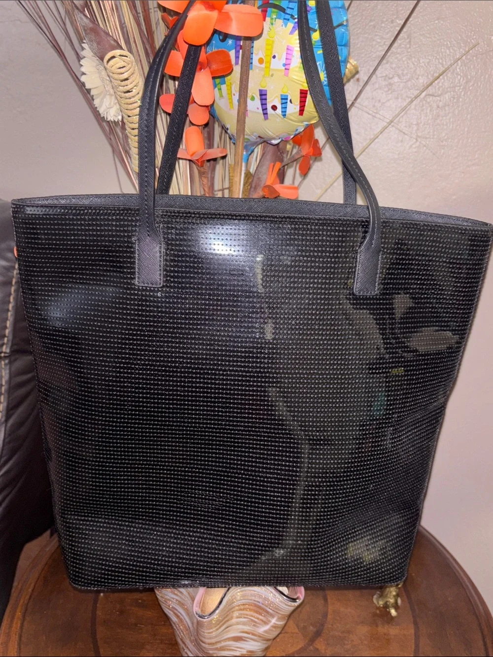 Kate Spade Salinas Tote sequins with a patent leather bow.